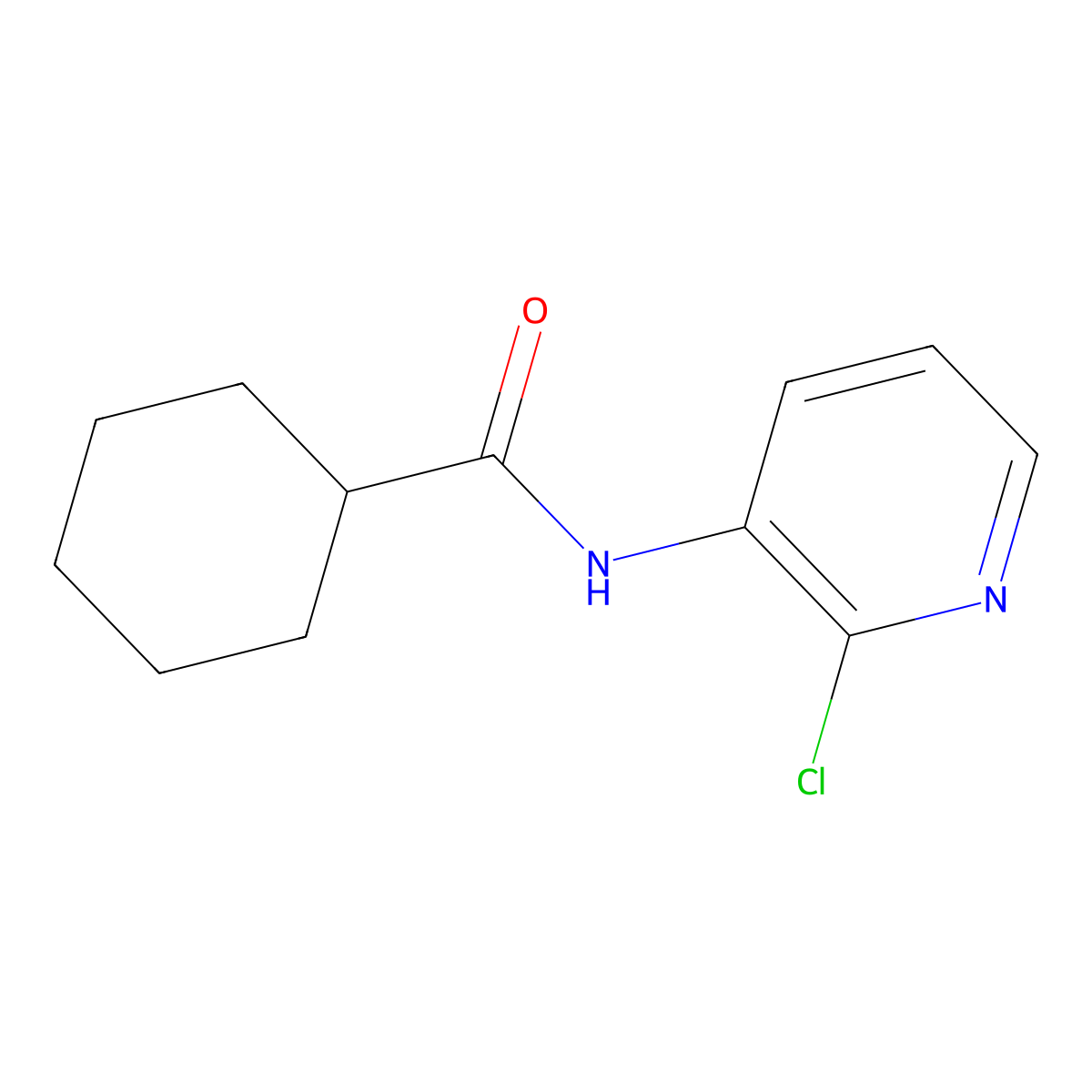 N-(2-chloro-3-pyridinyl)cyclohexanecarboxamide molecular structure, CAS 545437-29-4