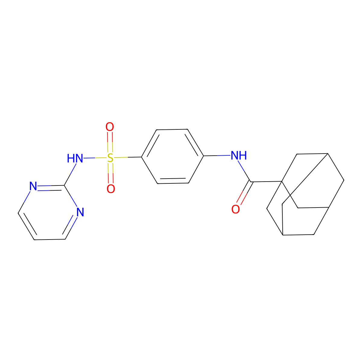 N-[4-(pyrimidin-2-ylsulfamoyl)phenyl]adamantane-1-carboxamide molecular structure, CAS 545437-31-8