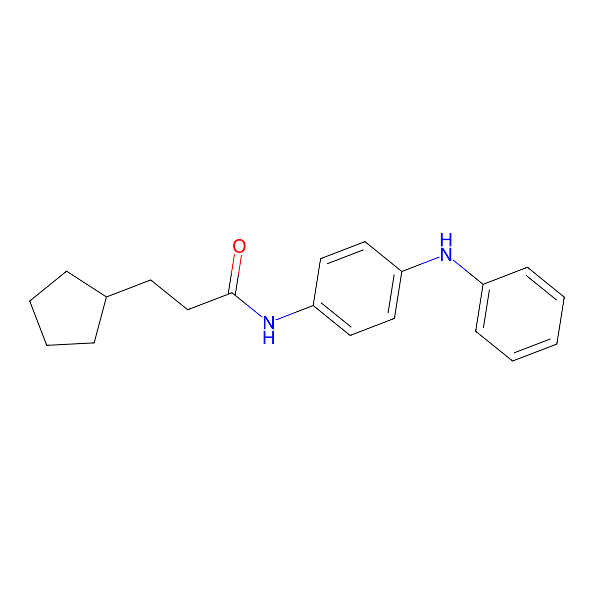 N-(4-anilinophenyl)-3-cyclopentylpropanamide molecular structure, CAS 545437-38-5