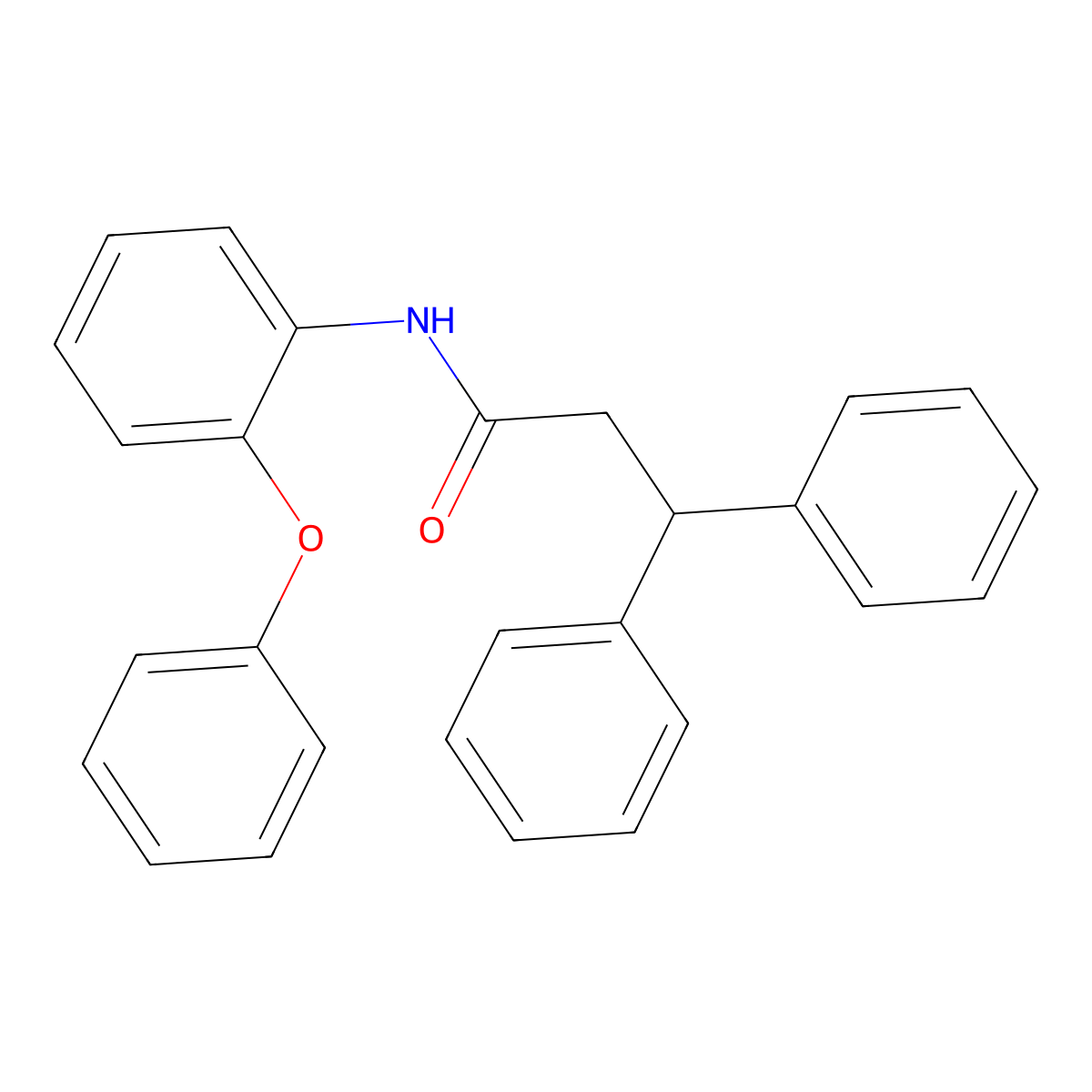 N-(2-phenoxyphenyl)-3,3-diphenylpropanamide molecular structure, CAS 545437-57-8