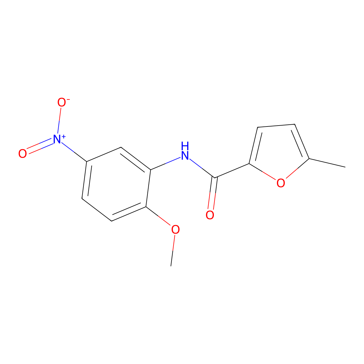 N-(2-methoxy-5-nitrophenyl)-5-methylfuran-2-carboxamide molecular structure, CAS 545437-63-6