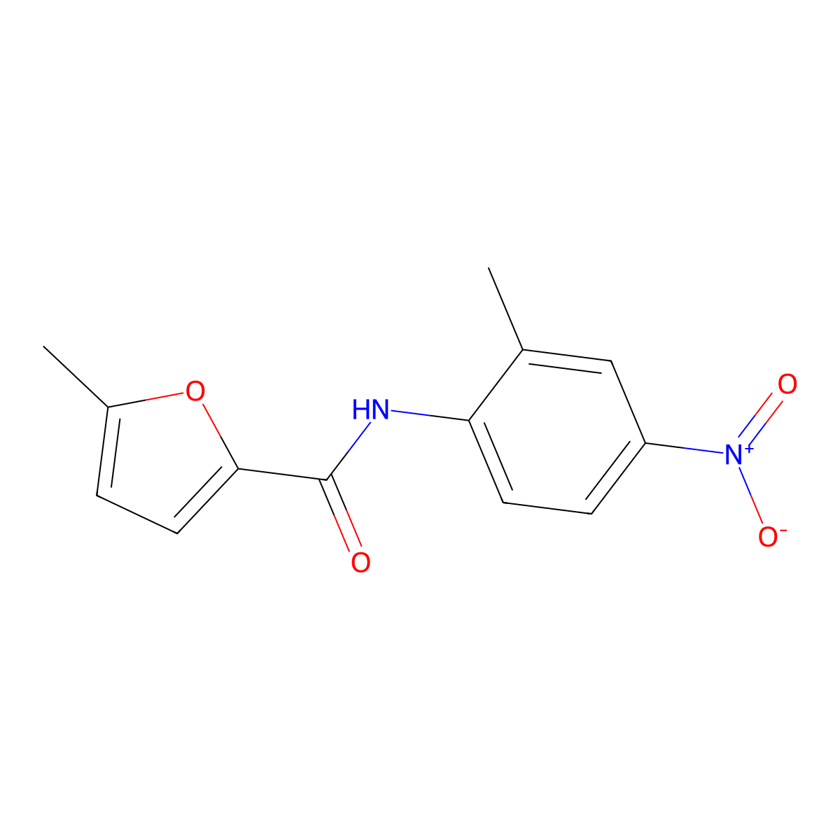 5-methyl-N-(2-methyl-4-nitrophenyl)furan-2-carboxamide molecular structure, CAS 545437-64-7