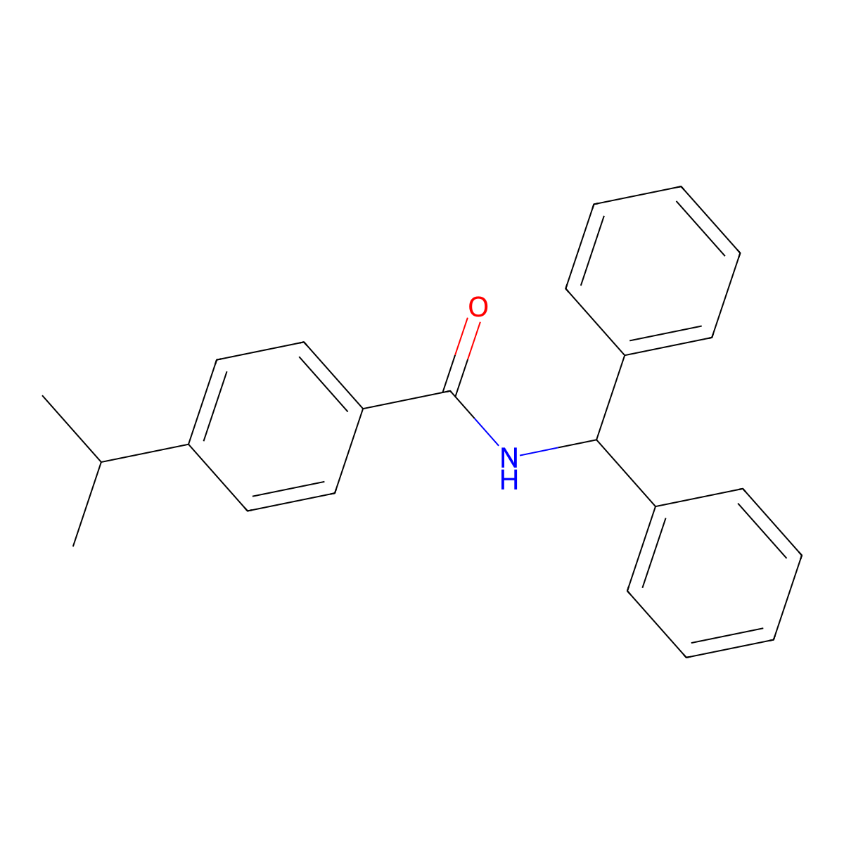 N-benzhydryl-4-isopropylbenzamide molecular structure, CAS 545438-09-3