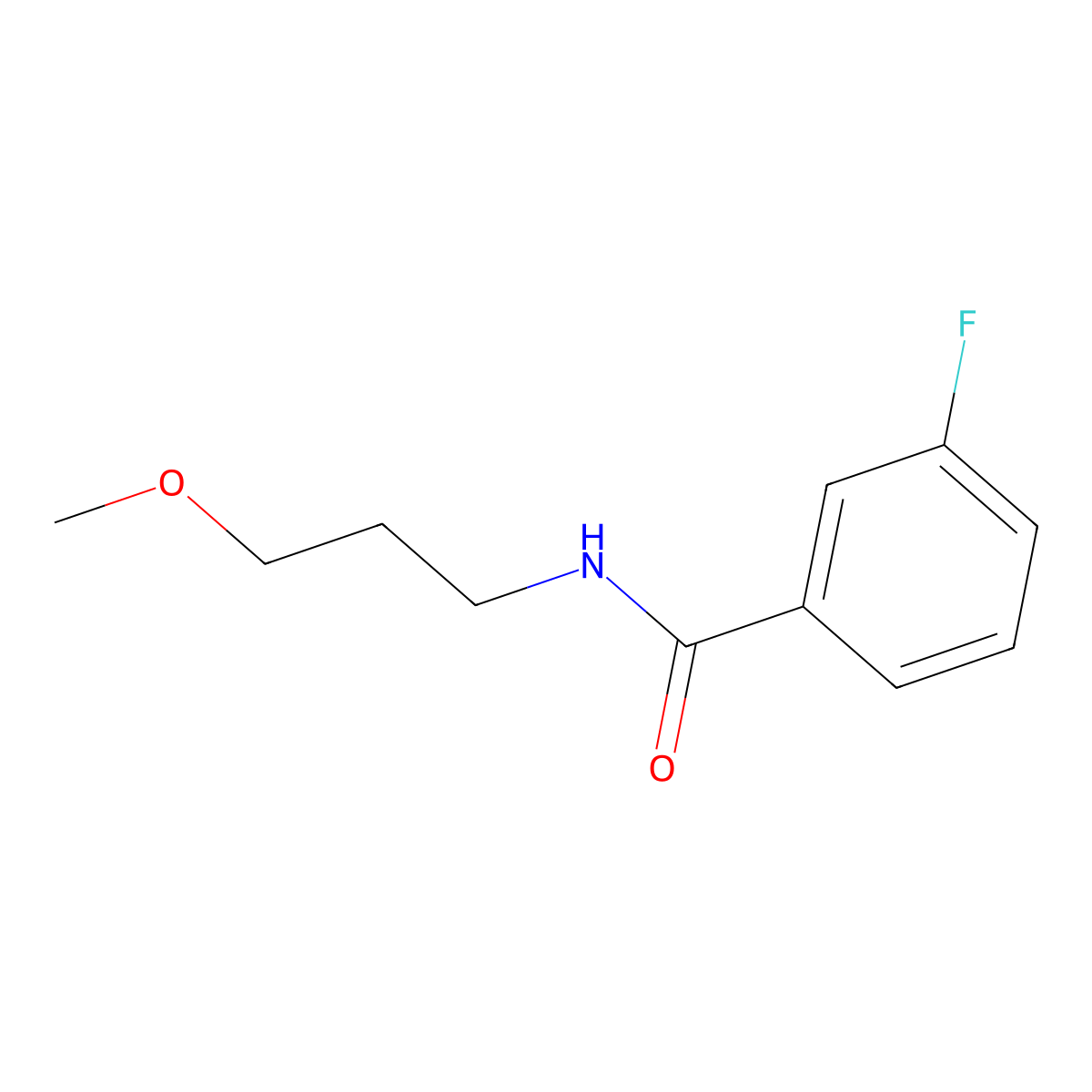 3-fluoro-N-(3-methoxypropyl)benzamide molecular structure, CAS 545440-48-0
