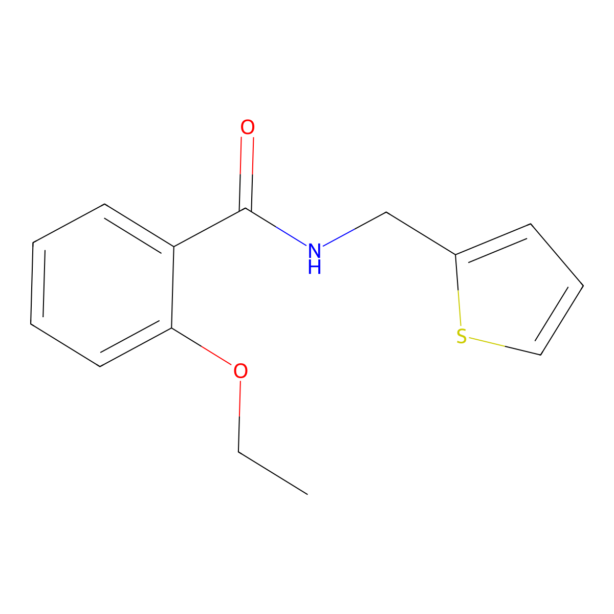 2-ethoxy-N-(thiophen-2-ylmethyl)benzamide molecular structure, CAS 545440-69-5