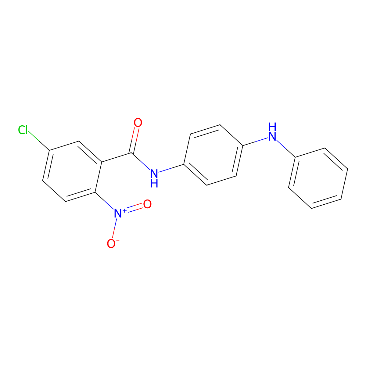 N-(4-anilinophenyl)-5-chloro-2-nitrobenzamide molecular structure, CAS 545440-97-9