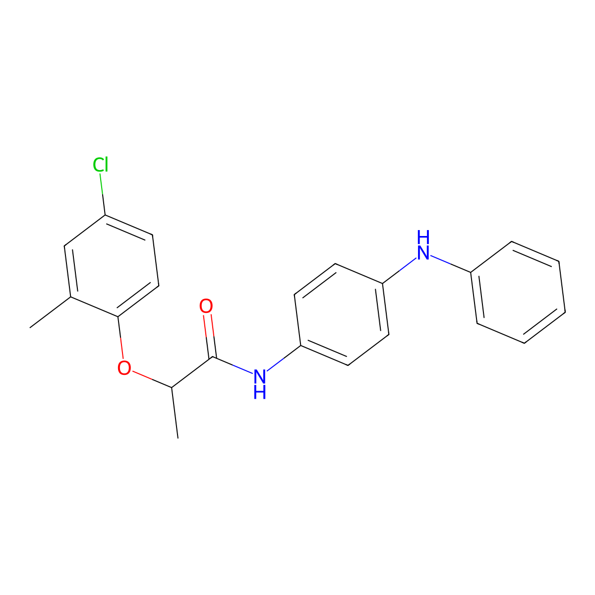 N-(4-anilinophenyl)-2-(4-chloro-2-methylphenoxy)propanamide molecular structure, CAS 545441-47-2
