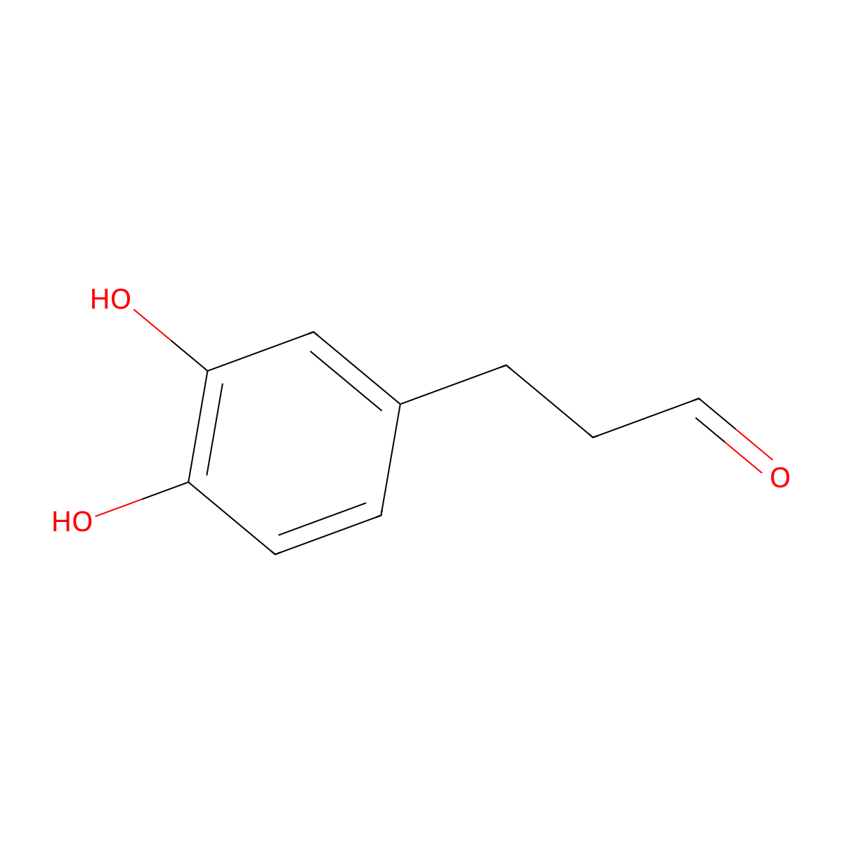 3-(3,4-Dihydroxyphenyl)propanal molecular structure, CAS 545442-98-6