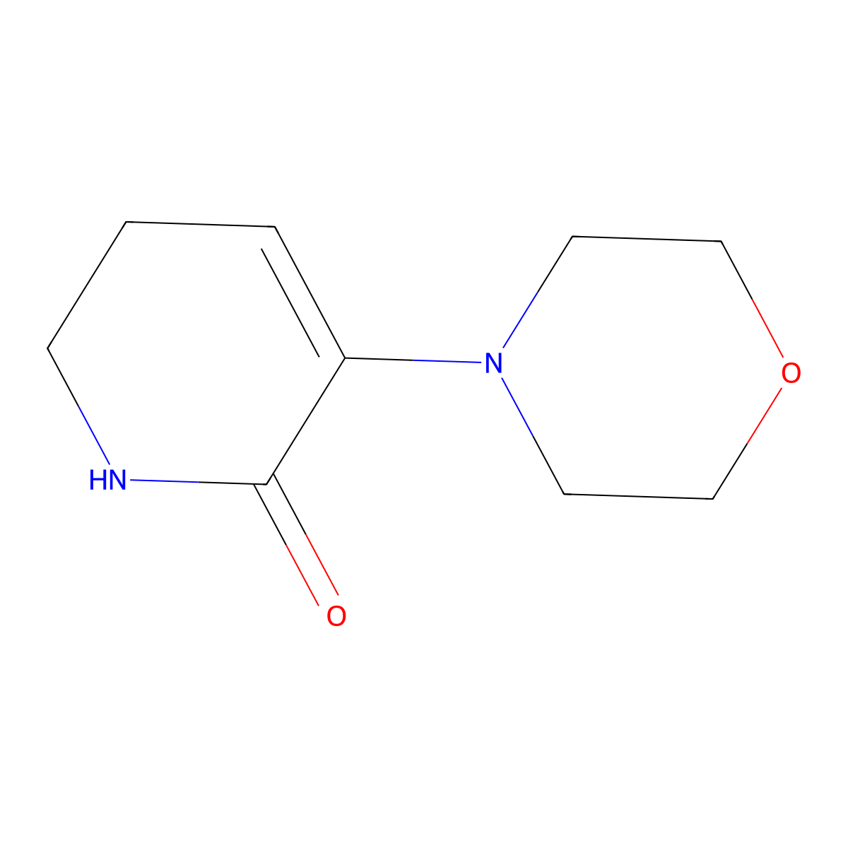 3-(Morpholin-4-yl)-1,2,5,6-tetrahydropyridin-2-one molecular structure, CAS 545445-40-7