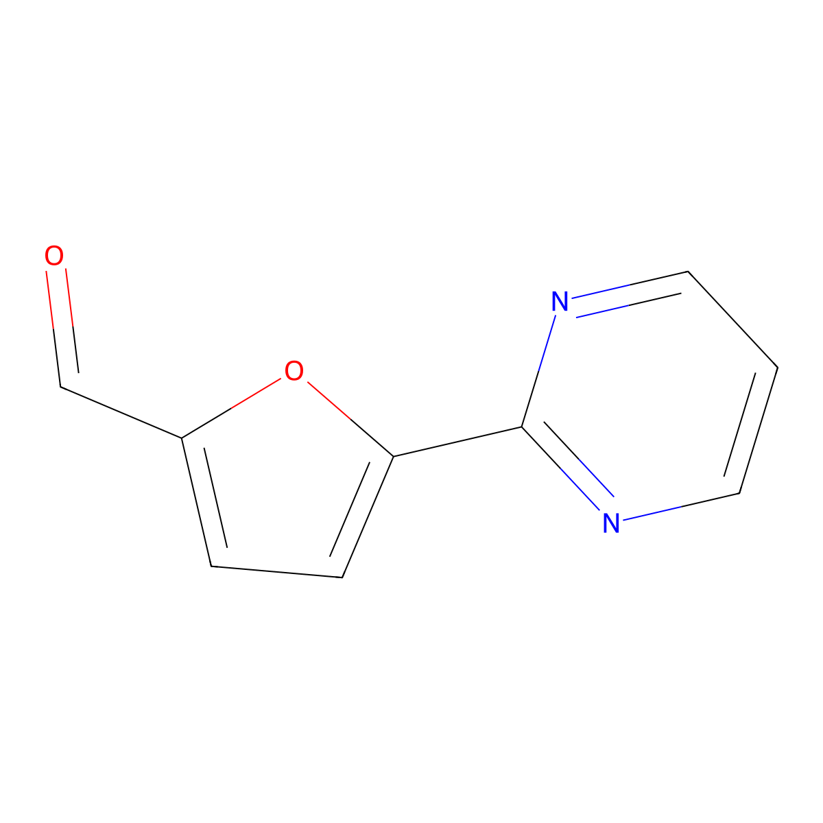 5-(Pyrimidin-2-YL)furan-2-carbaldehyde molecular structure, CAS 545445-71-4