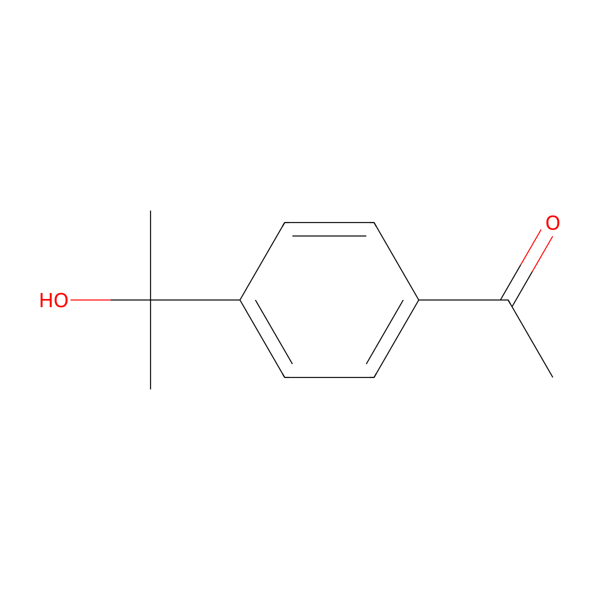1-(4-(2-Hydroxypropan-2-yl)phenyl)ethan-1-one molecular structure, CAS 54549-72-3