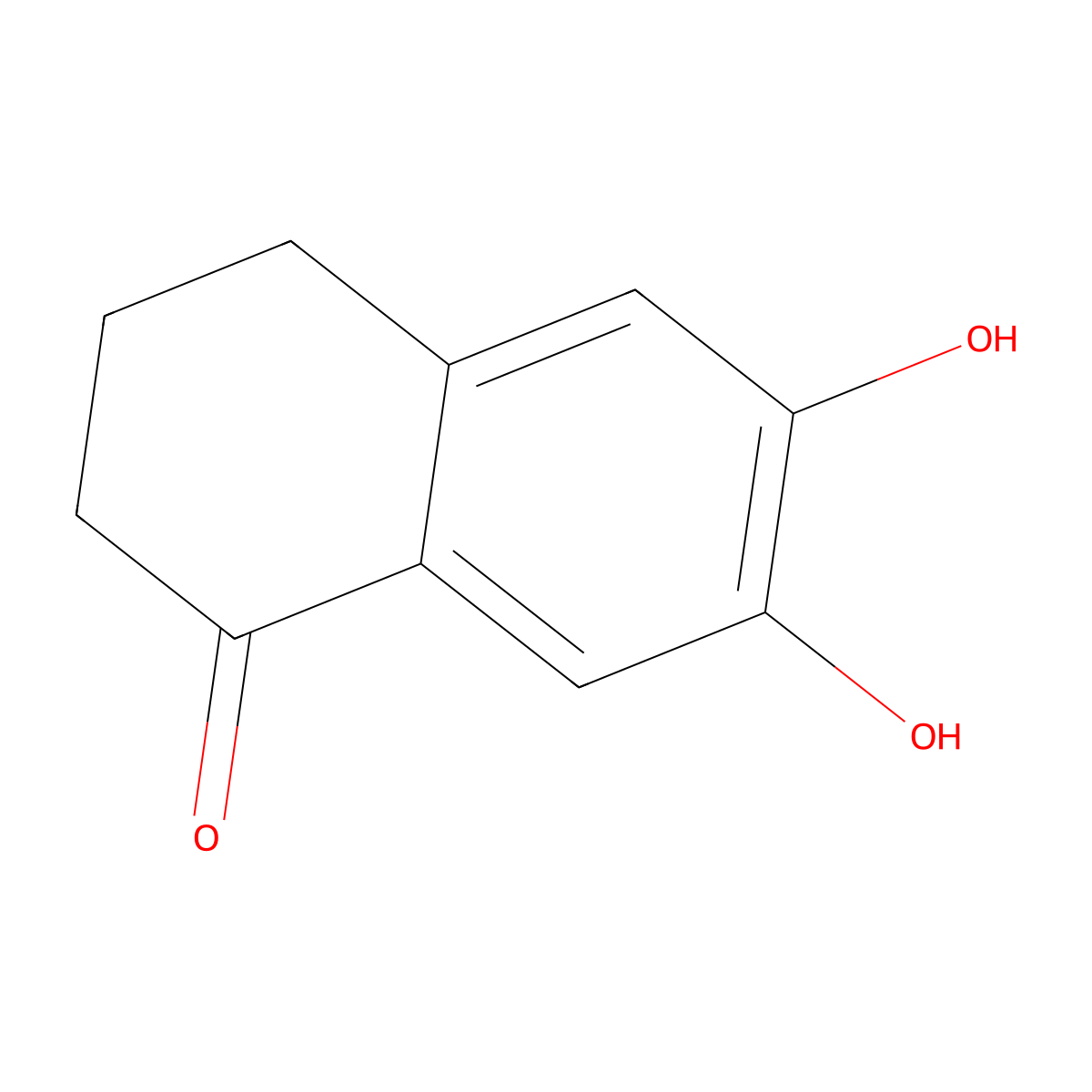 1(2H)-Naphthalenone, 3,4-dihydro-6,7-dihydroxy- molecular structure, CAS 54549-75-6