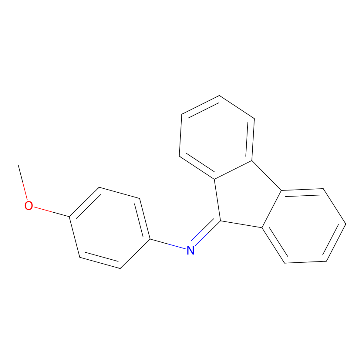 N-(4-methoxyphenyl)fluoren-9-imine molecular structure, CAS 5455-02-7