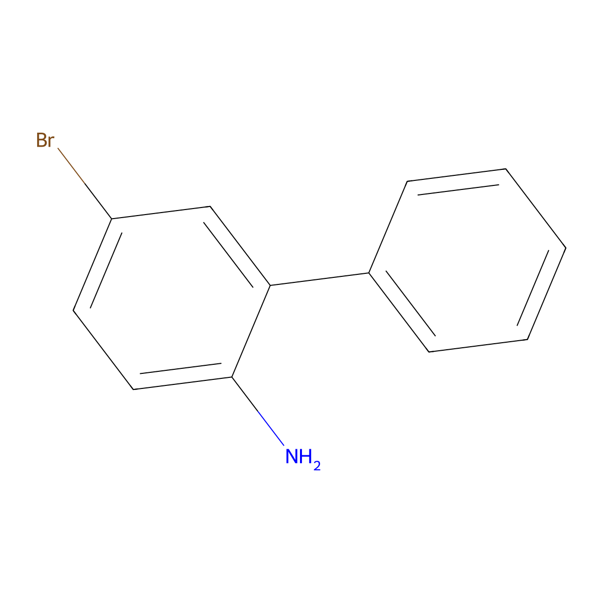 4-Bromo-2-phenylaniline molecular structure, CAS 5455-13-0