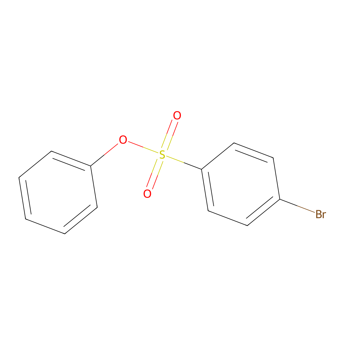 Phenyl 4-bromobenzenesulfonate molecular structure, CAS 5455-14-1