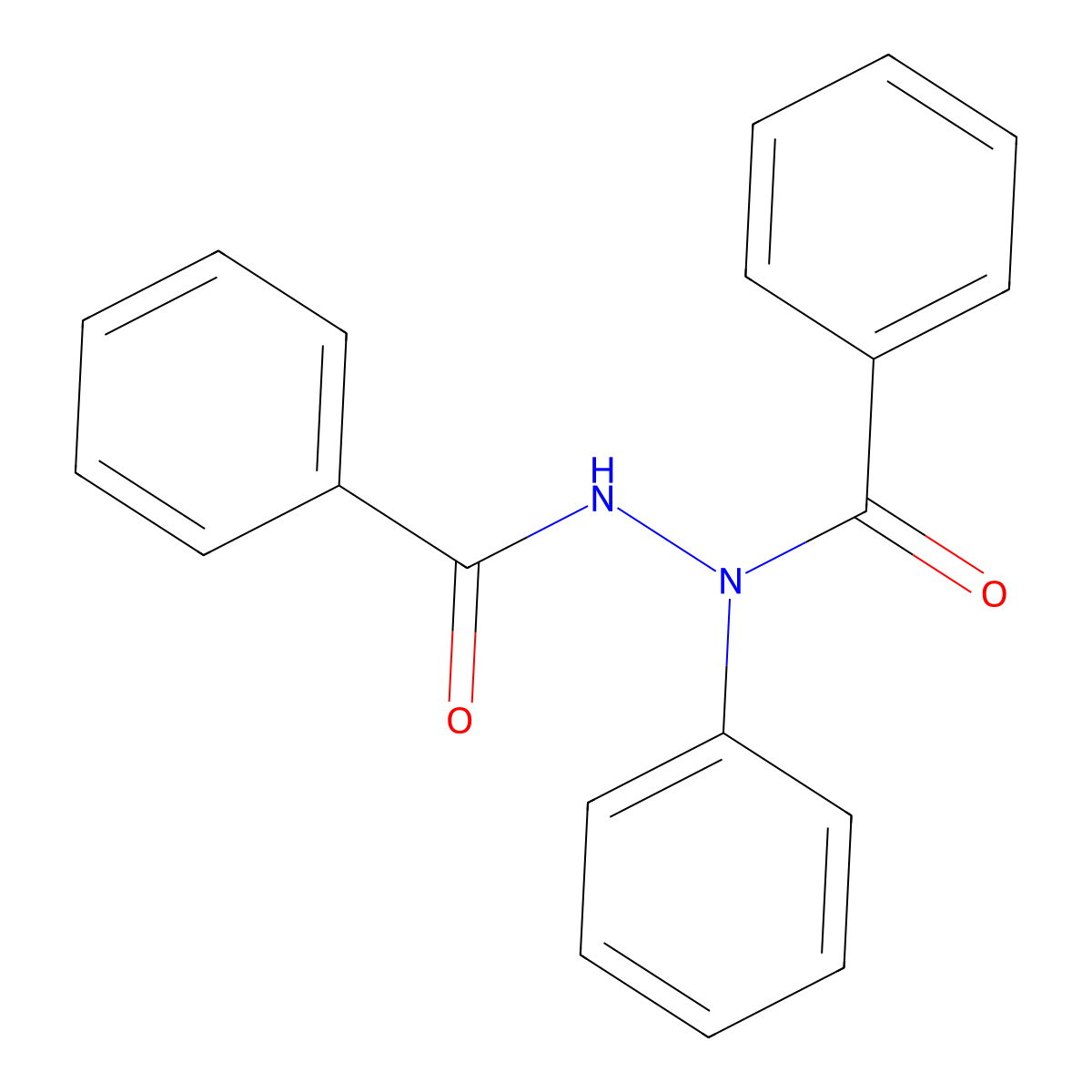 N'-benzoyl-N-phenylbenzohydrazide molecular structure, CAS 5455-22-1