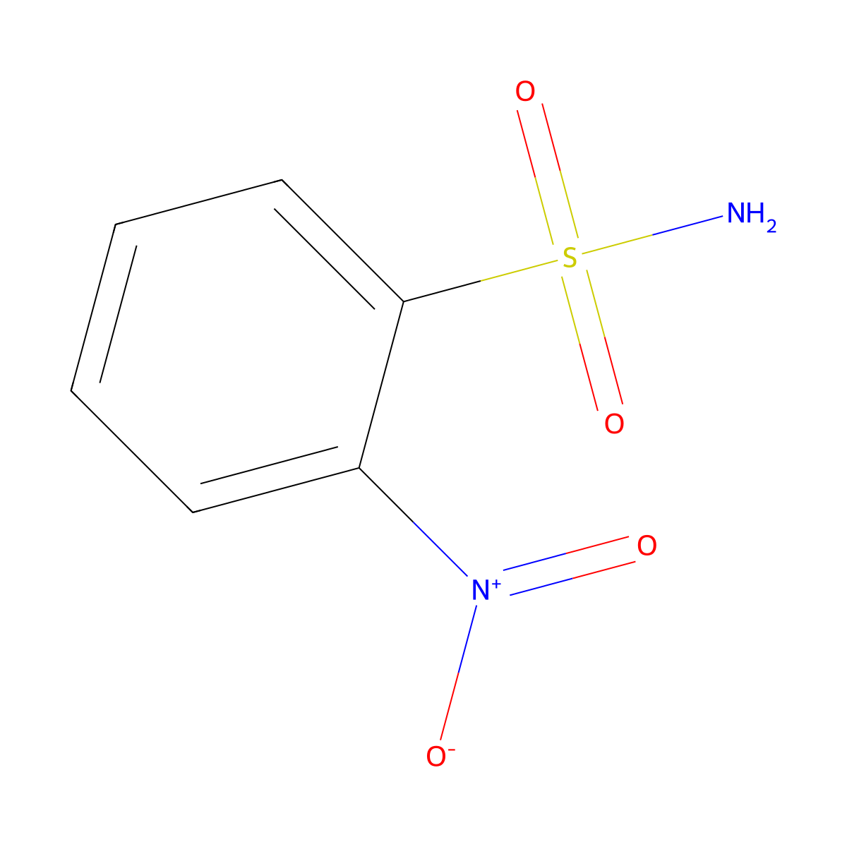 2-Nitrobenzenesulfonamide molecular structure, CAS 5455-59-4