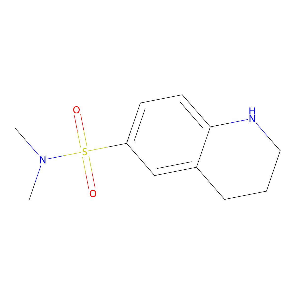 N,N-Dimethyl-1,2,3,4-tetrahydroquinoline-6-sulfonamide molecular structure, CAS 5455-83-4
