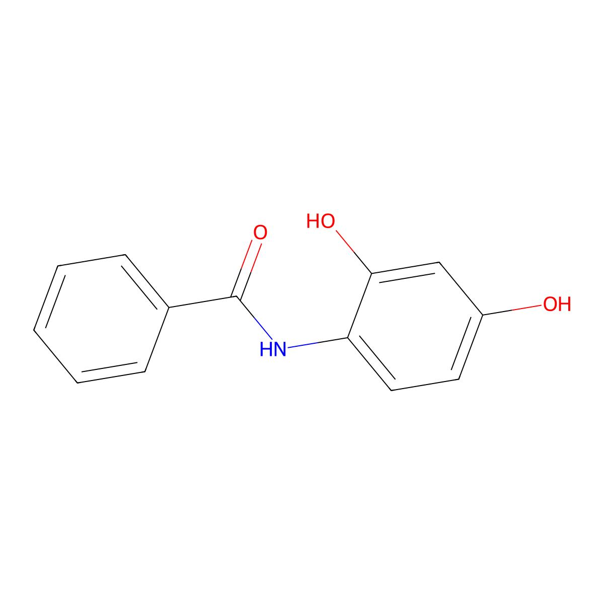 n-(2,4-Dihydroxyphenyl)benzamide molecular structure, CAS 5455-84-5