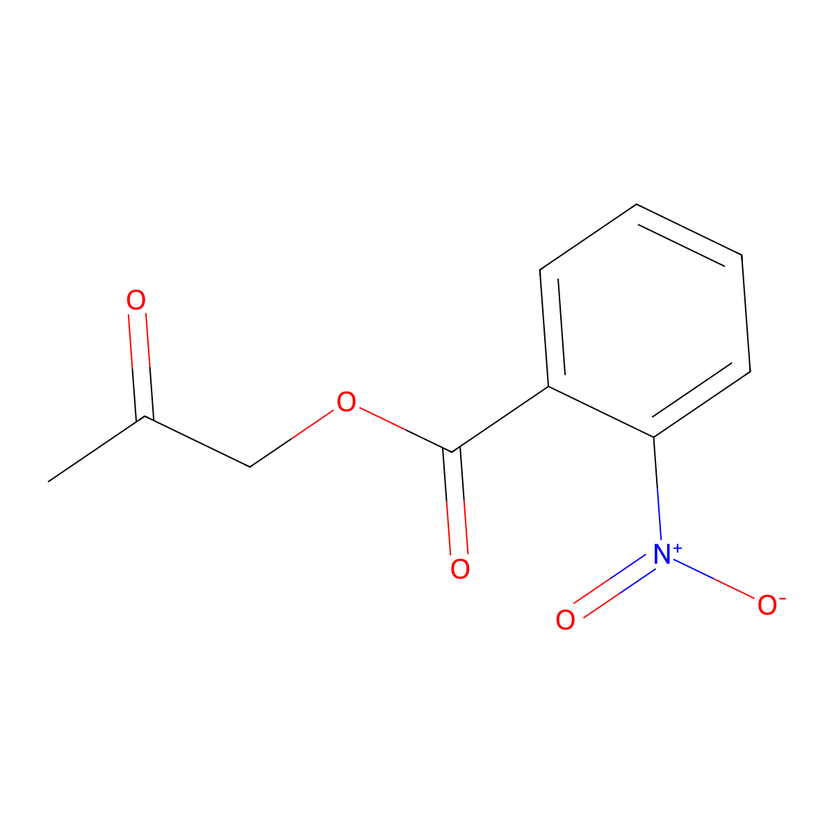 2-Oxopropyl 2-nitrobenzoate molecular structure, CAS 54550-26-4