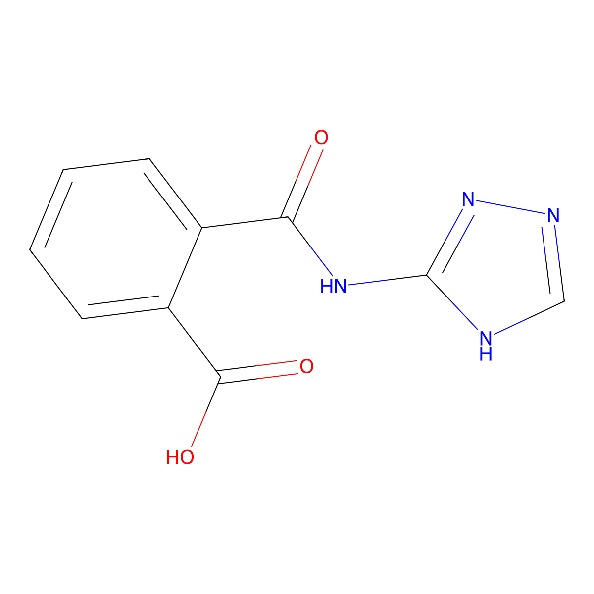 2-[(1H-1,2,4-Triazol-5-ylamino)carbonyl]benzoic acid molecular structure, CAS 54553-86-5