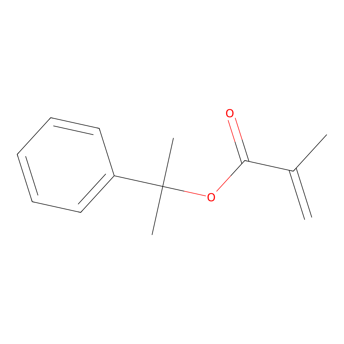 2-Phenylpropan-2-yl 2-methylprop-2-enoate molecular structure, CAS 54554-17-5