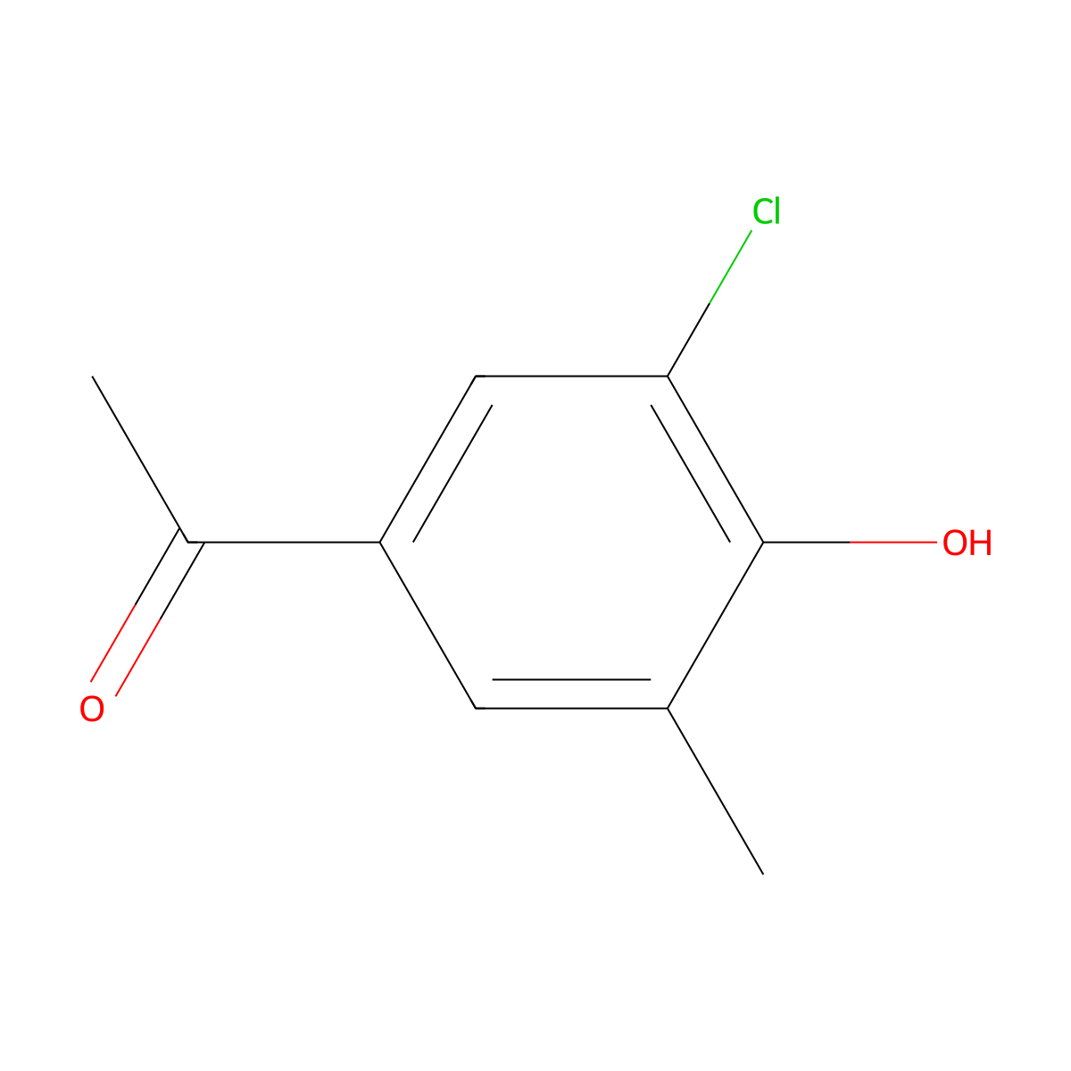 1-(3-Chloro-4-hydroxy-5-methylphenyl)ethanone molecular structure, CAS 54556-95-5