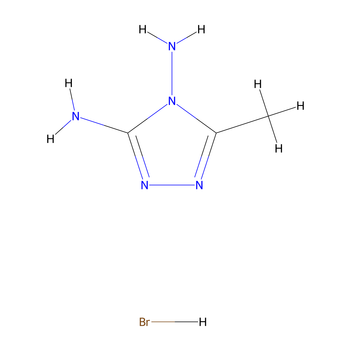 5-Methyl-[1,2,4]triazole-3,4-diamine hydrobromide molecular structure, CAS 54557-76-5