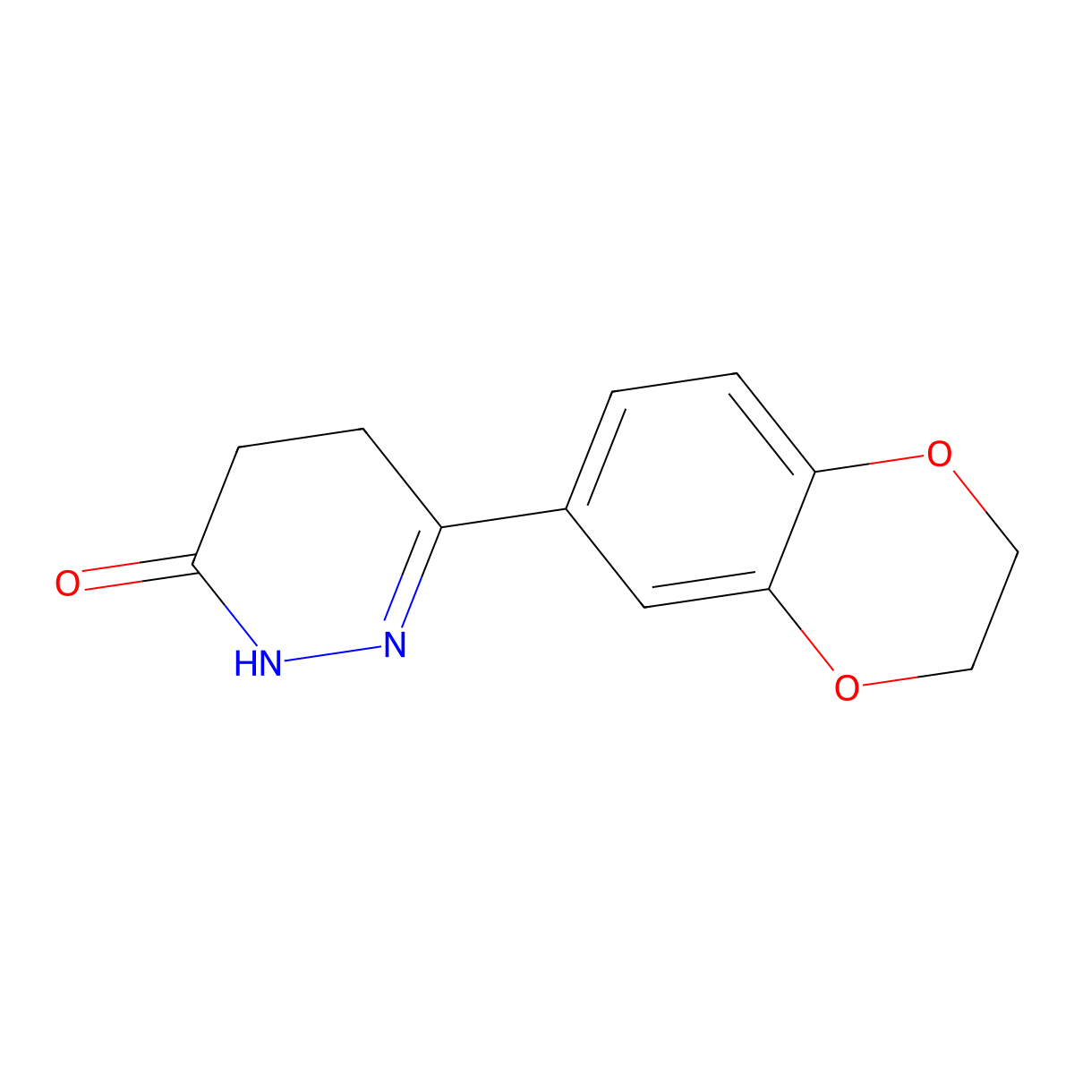 4,5-Dihydro-6-(2,3-dihydrobenzo[b][1,4]dioxin-7-yl)pyridazin-3(2H)-one molecular structure, CAS 54557-89-0
