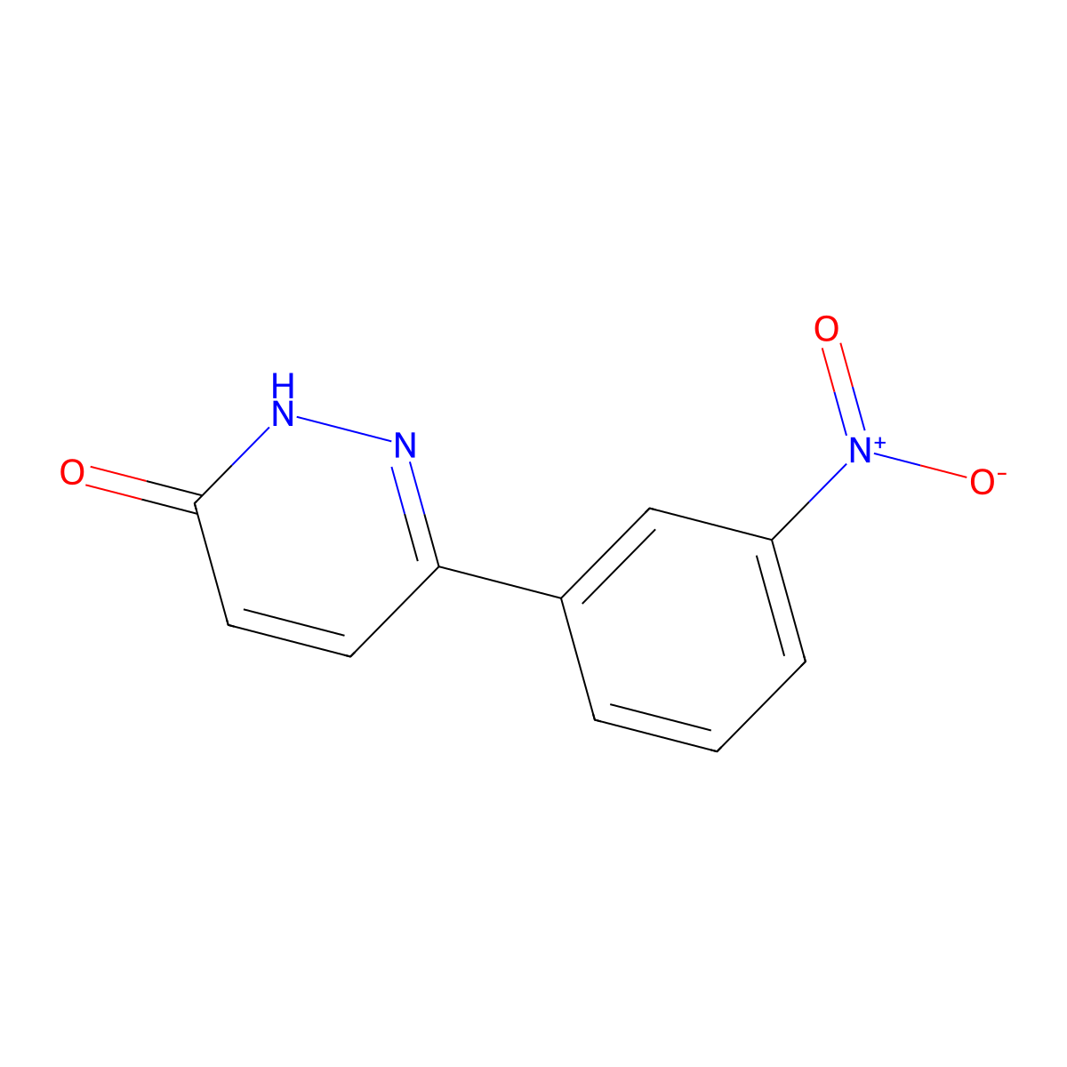 6-(3-Nitrophenyl)-2,3-dihydropyridazin-3-one molecular structure, CAS 54558-01-9