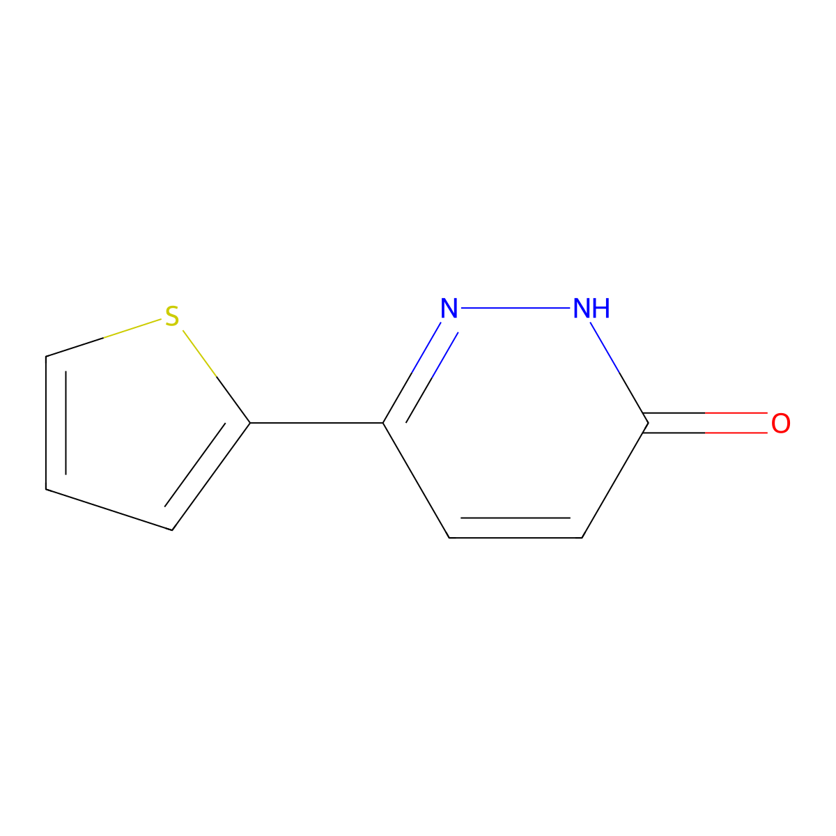 6-(Thiophen-2-yl)pyridazin-3(2H)-one molecular structure, CAS 54558-07-5