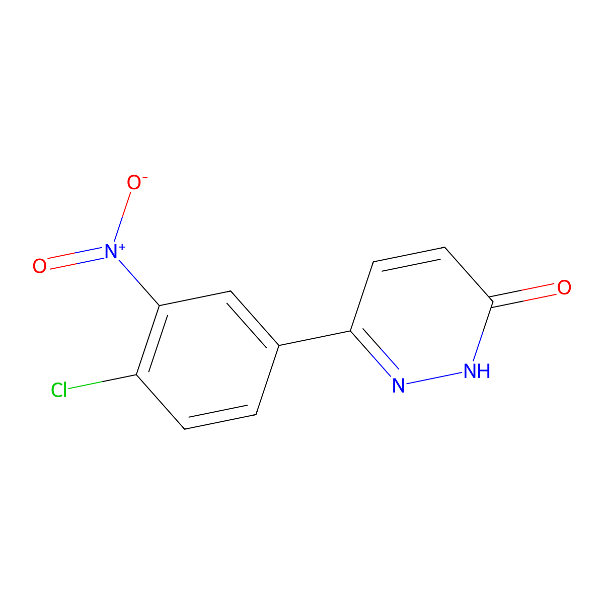 6-(4-chloro-3-nitrophenyl)pyridazin-3(2H)-one molecular structure, CAS 54558-15-5