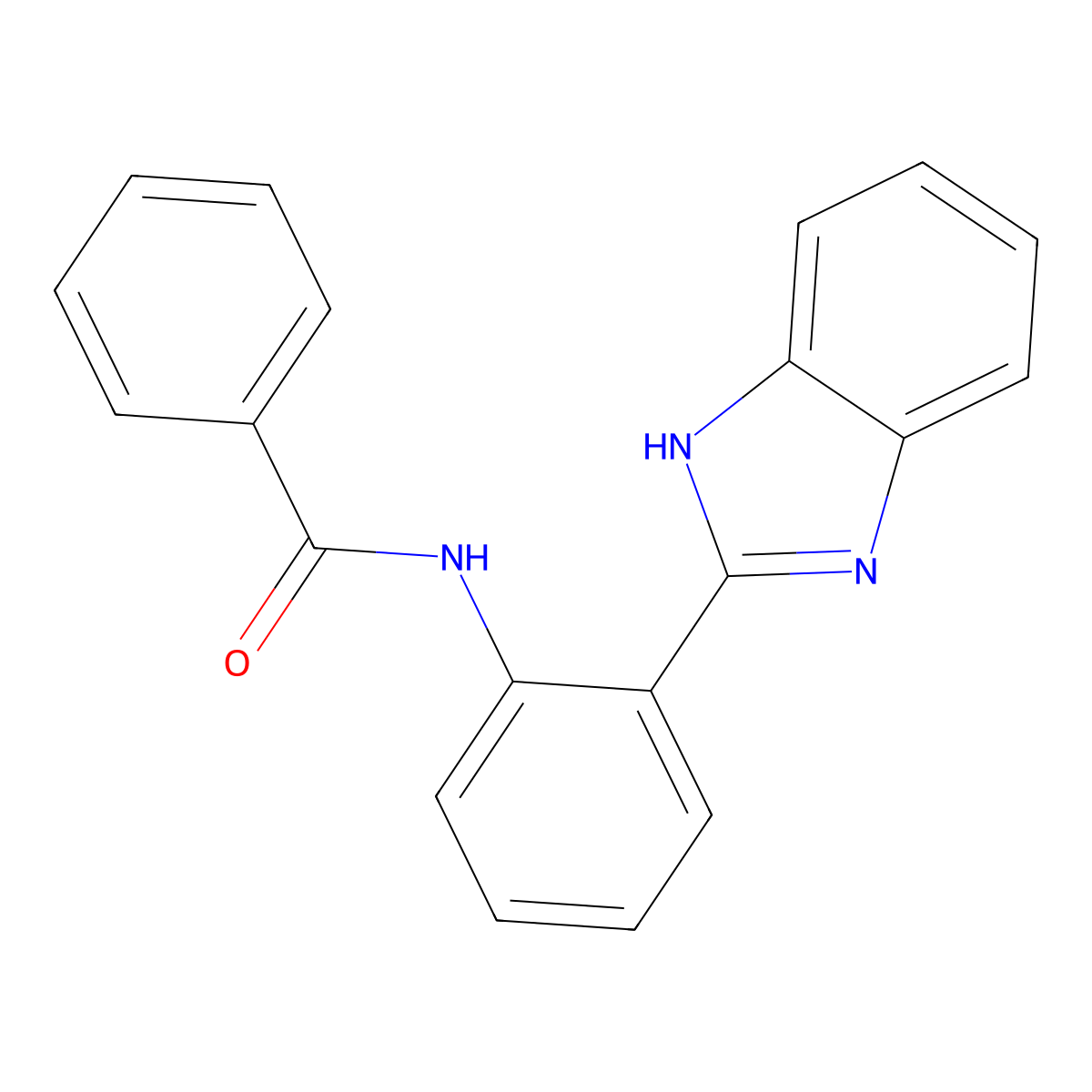 N-[2-(1H-1,3-benzodiazol-2-yl)phenyl]benzamide molecular structure, CAS 54559-57-8