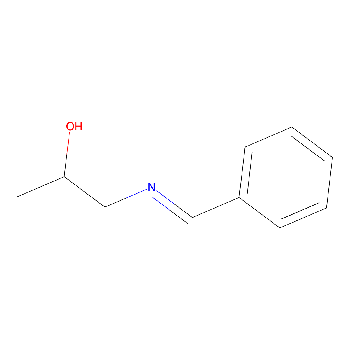 1-(Benzylideneamino)propan-2-ol molecular structure, CAS 5456-01-9