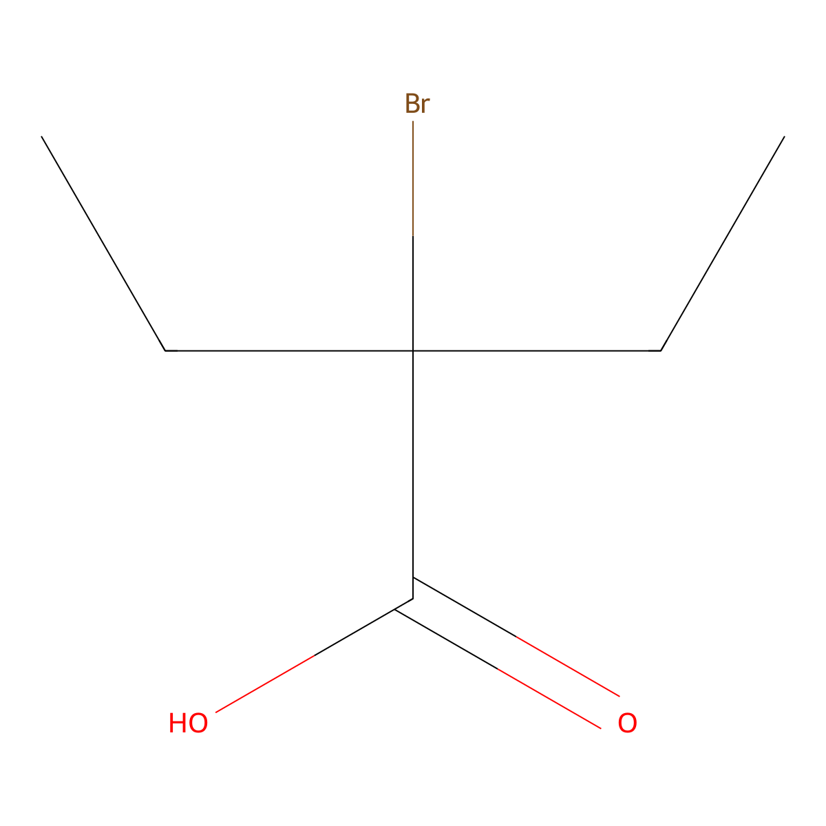 2-Bromo-2-ethylbutanoic acid molecular structure, CAS 5456-23-5