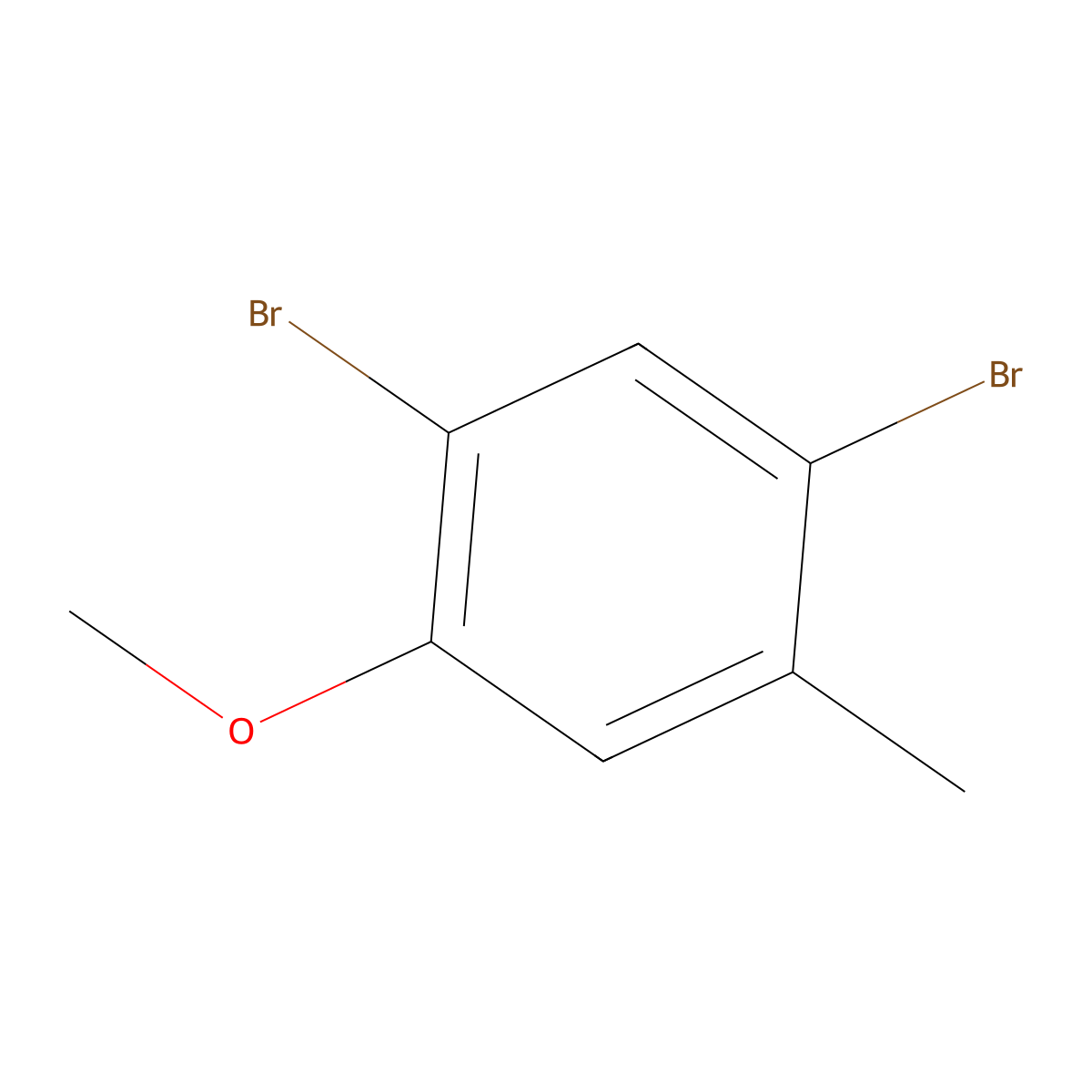 2,4-Dibromo-5-methoxytoluene molecular structure, CAS 5456-94-0