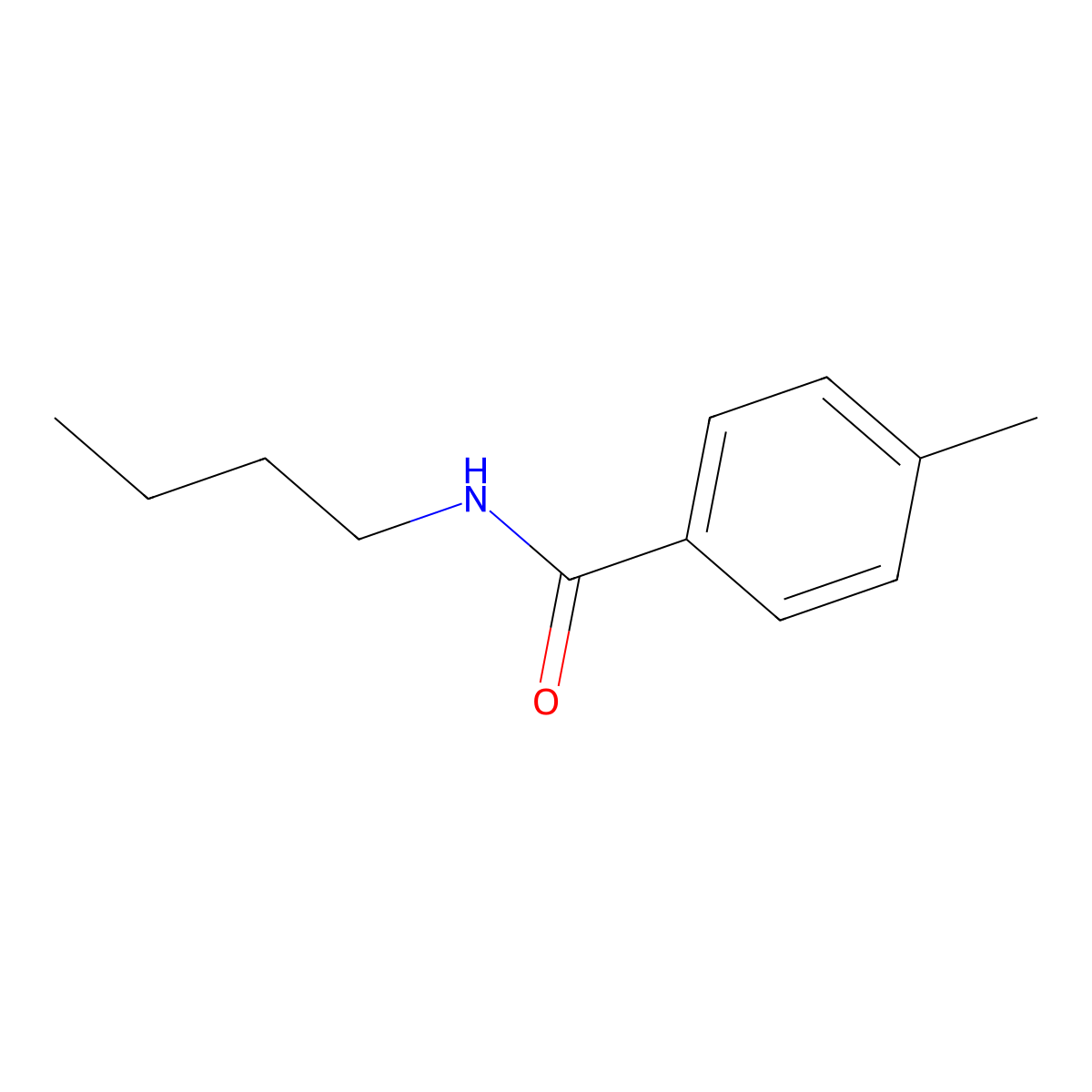 n-Butyl-4-methylbenzamide molecular structure, CAS 5456-97-3