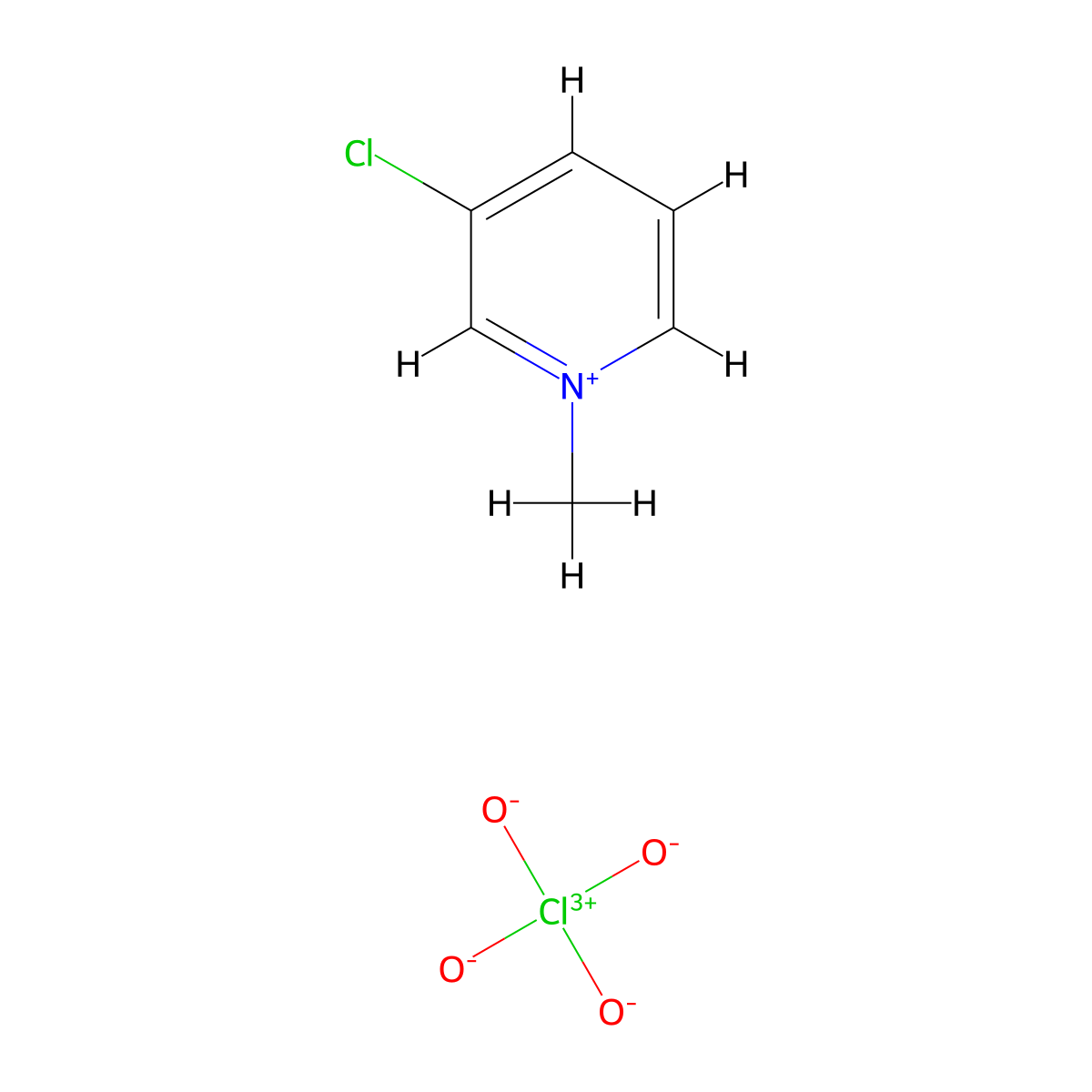 3-Chloro-1-methylpyridin-1-ium perchlorate molecular structure, CAS 54560-60-0
