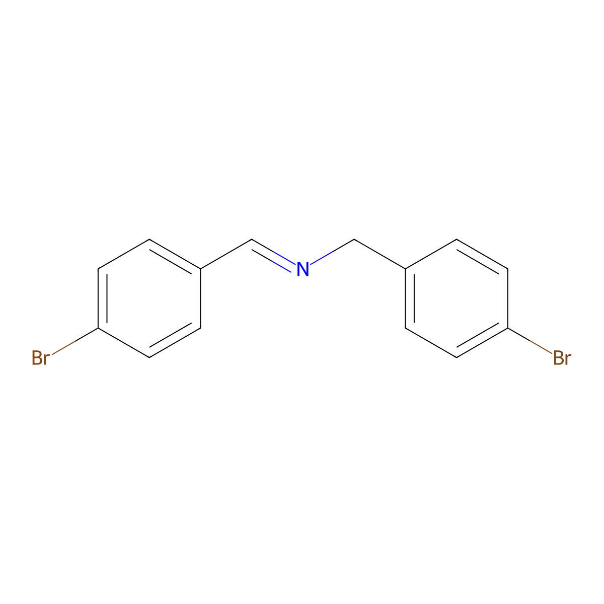 4-Bromo-N-[(4-bromophenyl)methylene]benzenemethanamine molecular structure, CAS 54560-80-4