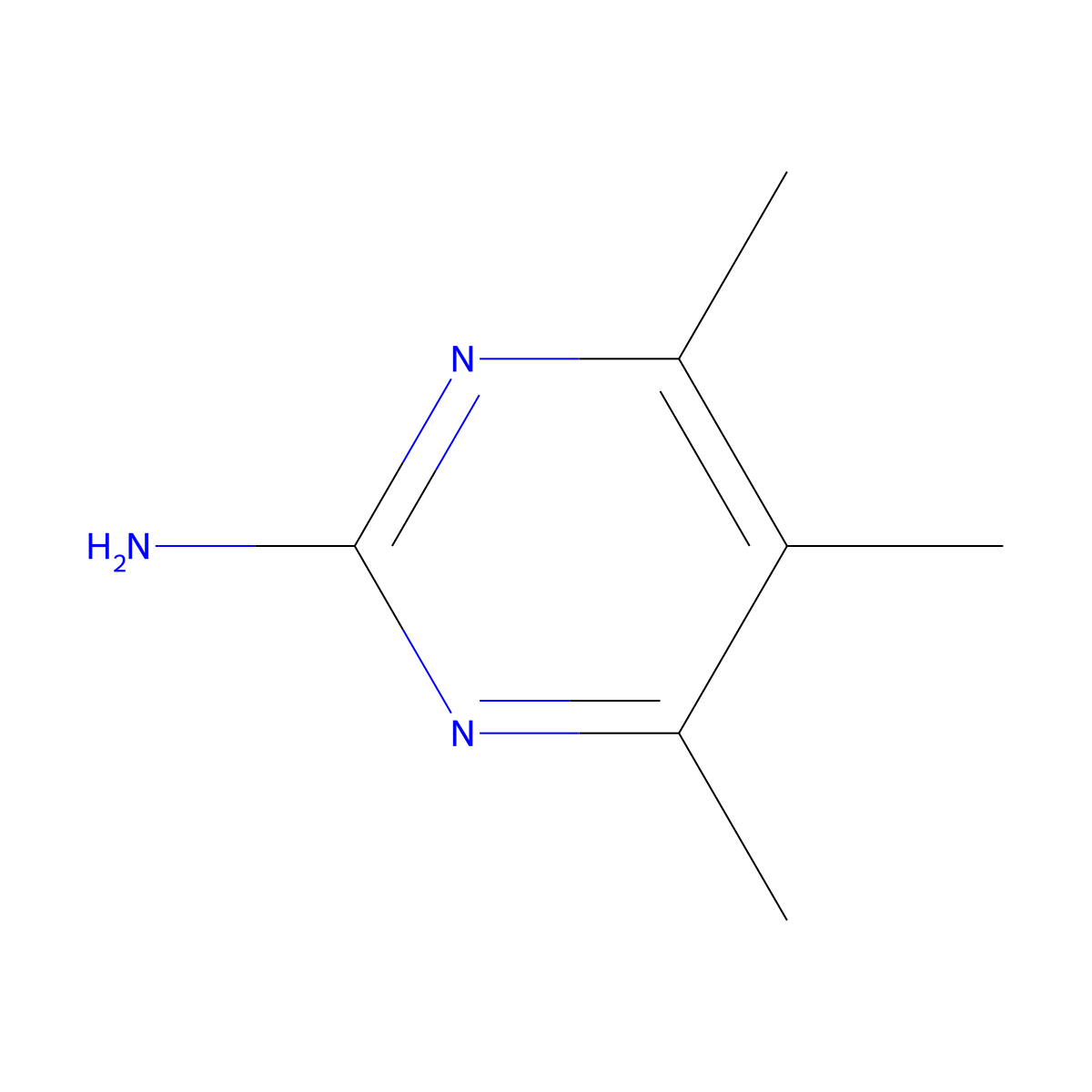 4,5,6-Trimethylpyrimidin-2-amine molecular structure, CAS 54568-11-5
