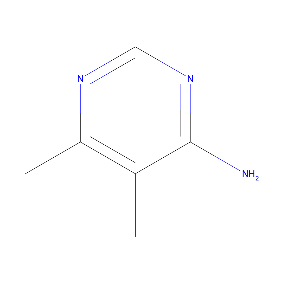 5,6-Dimethylpyrimidin-4-amine molecular structure, CAS 54568-12-6