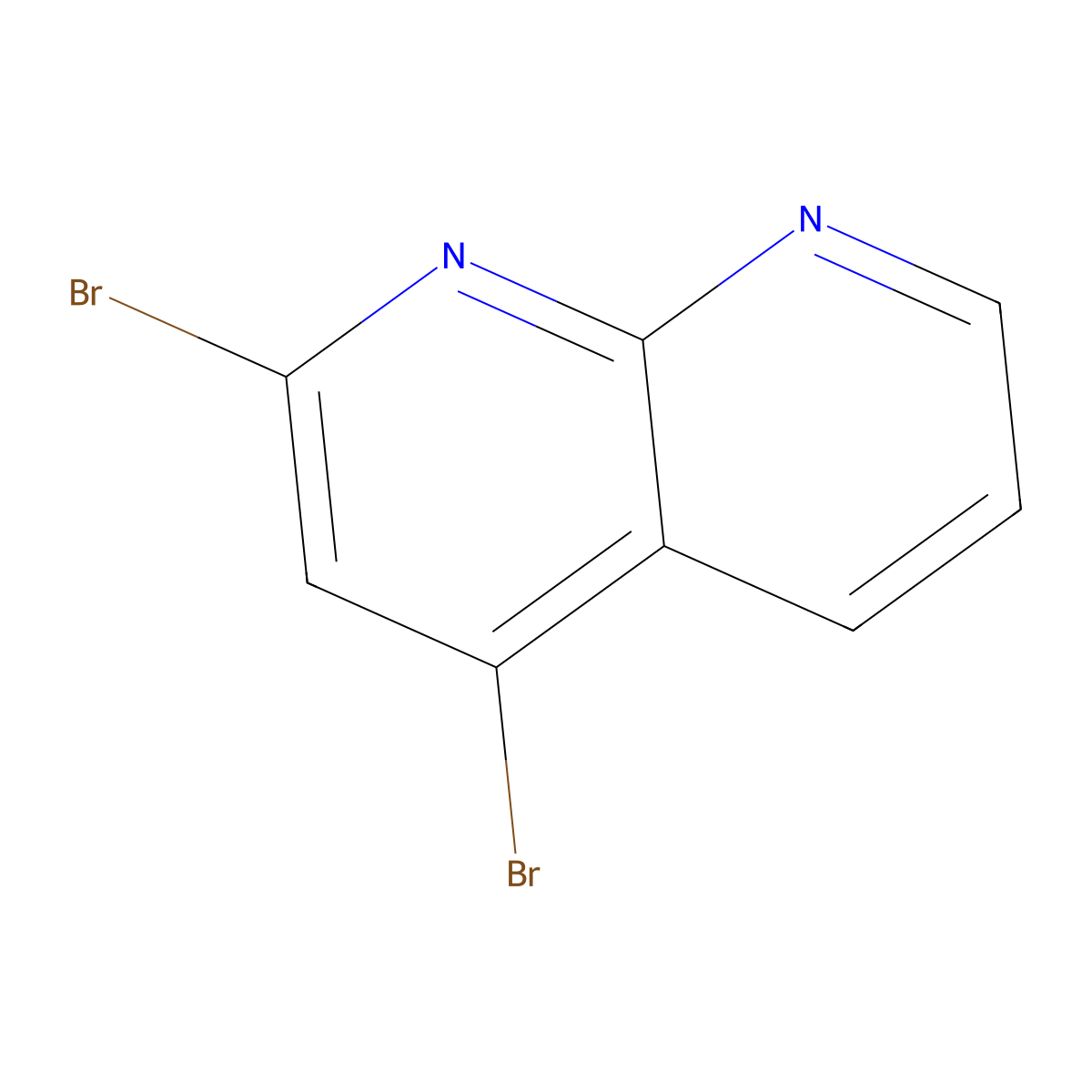 2,4-Dibromo-1,8-naphthyridine molecular structure, CAS 54569-27-6