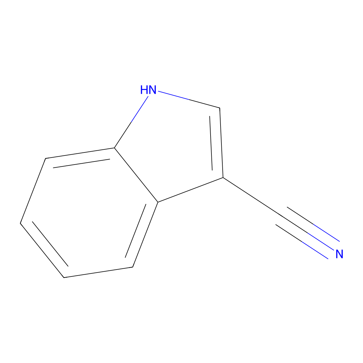 3-Cyanoindole molecular structure, CAS 5457-28-3