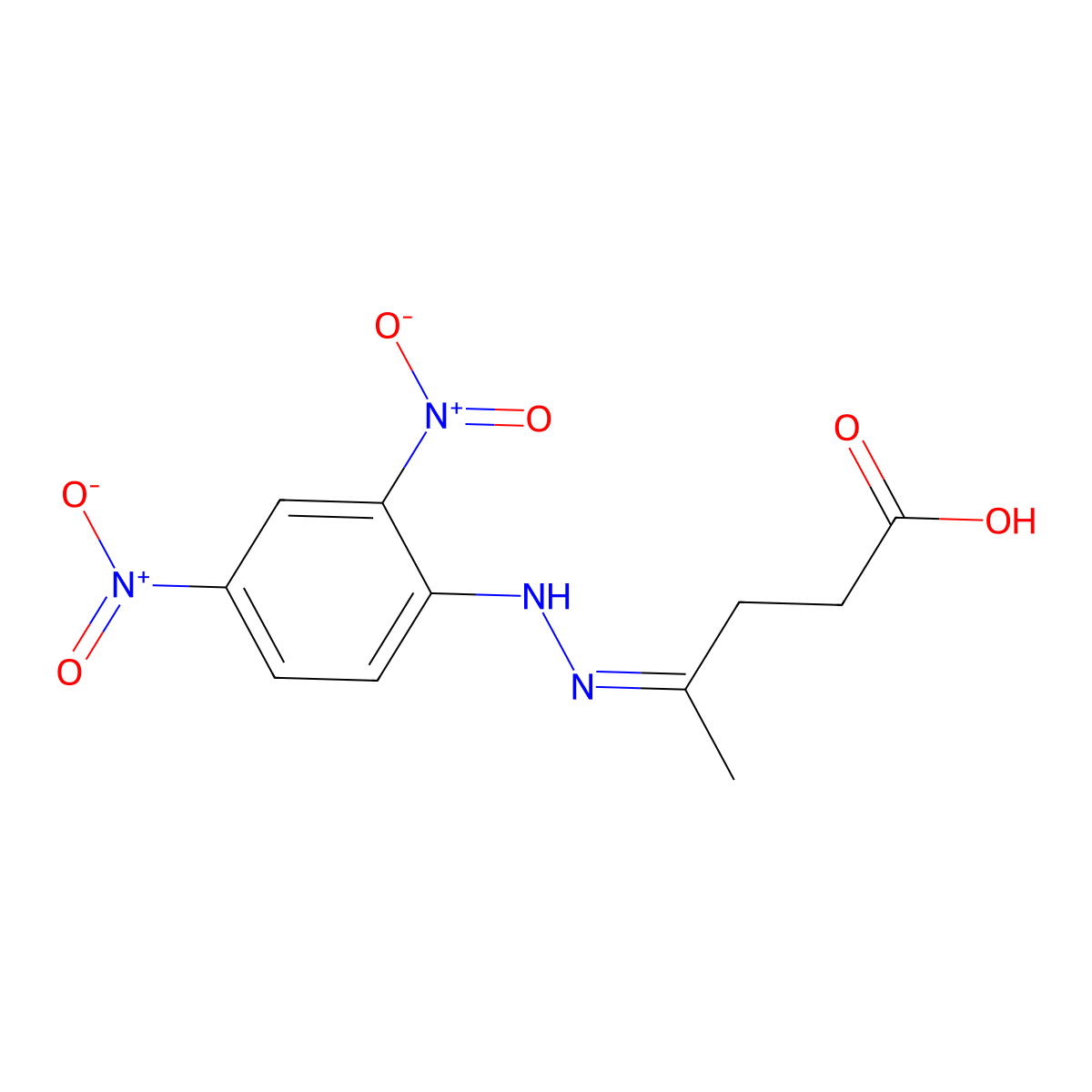 4-[2-(2,4-Dinitrophenyl)hydrazinylidene]pentanoic acid molecular structure, CAS 5457-82-9