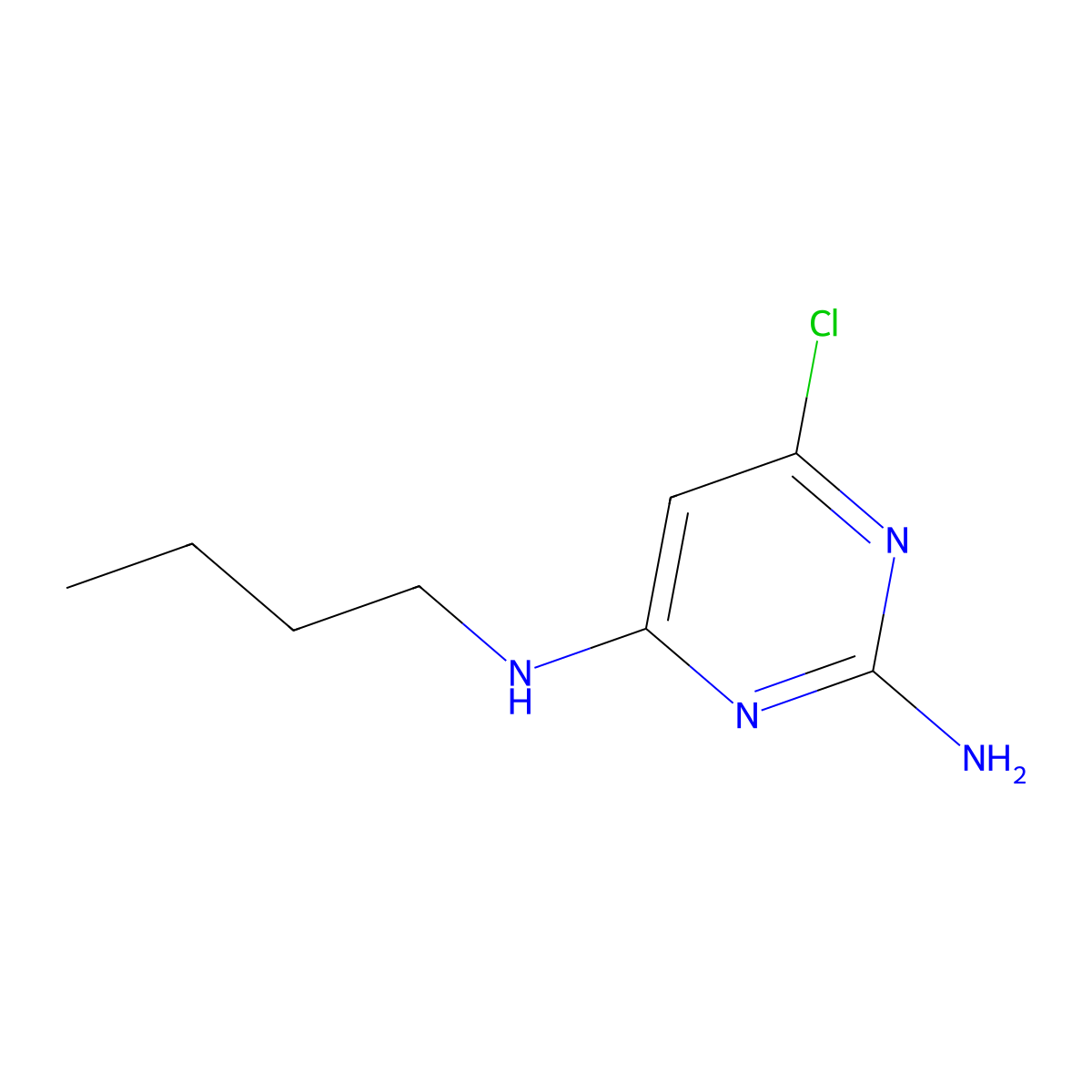 n4-Butyl-6-chloropyrimidine-2,4-diamine molecular structure, CAS 5457-91-0