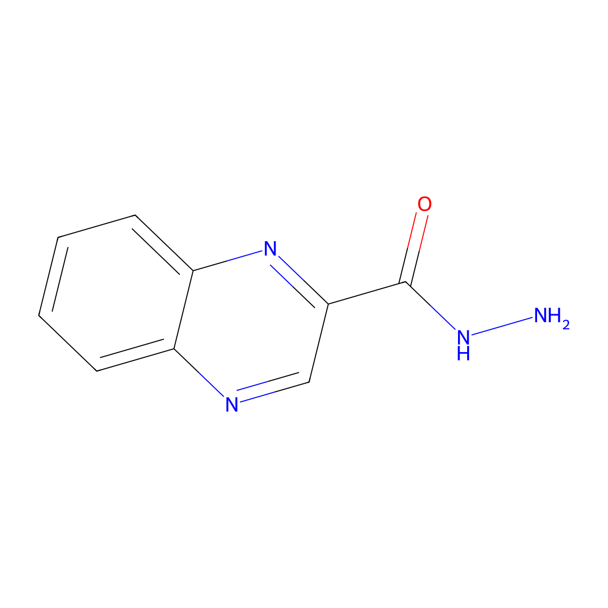 Quinoxaline-2-carbohydrazide molecular structure, CAS 54571-06-1