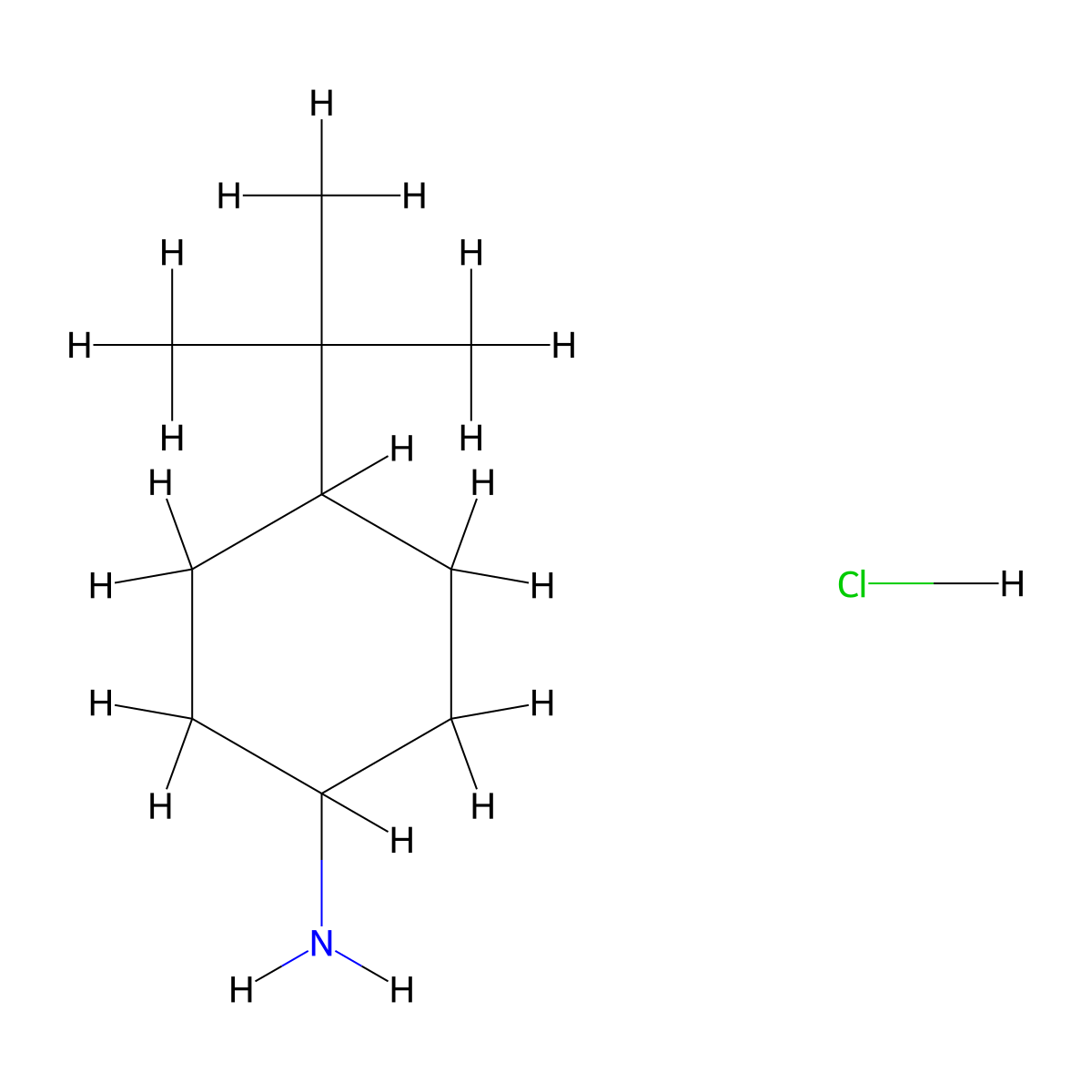 cis-4-(tert-Butyl)cyclohexanamine hydrochloride molecular structure, CAS 54572-02-0