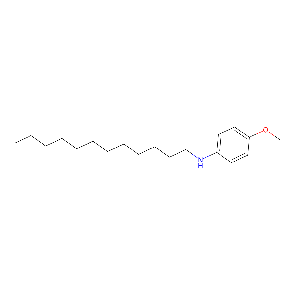 Benzenamine, N-dodecyl-4-methoxy- molecular structure, CAS 54574-77-5