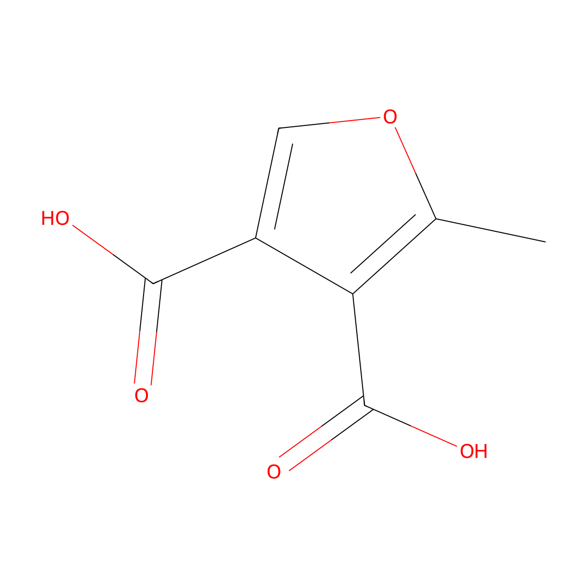 2-methylfuran-3,4-dicarboxylic Acid molecular structure, CAS 54576-44-2