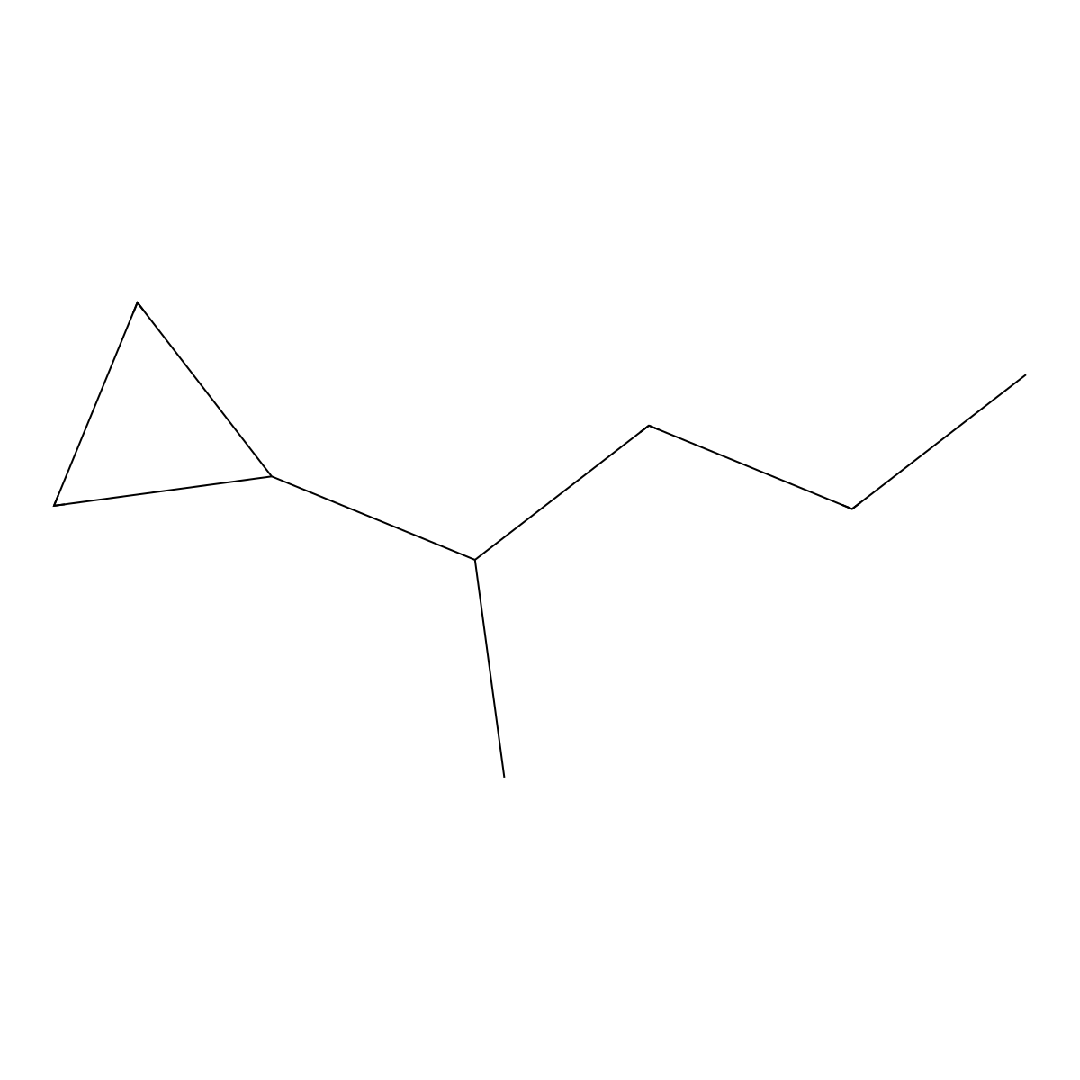 (1-Methylbutyl)cyclopropane molecular structure, CAS 5458-16-2